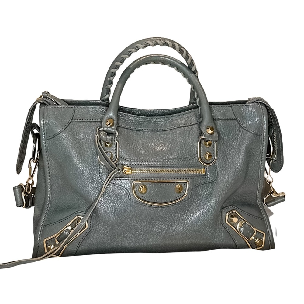 Balenciaga City Classic Metallic Edge Hardware Mini - Gray